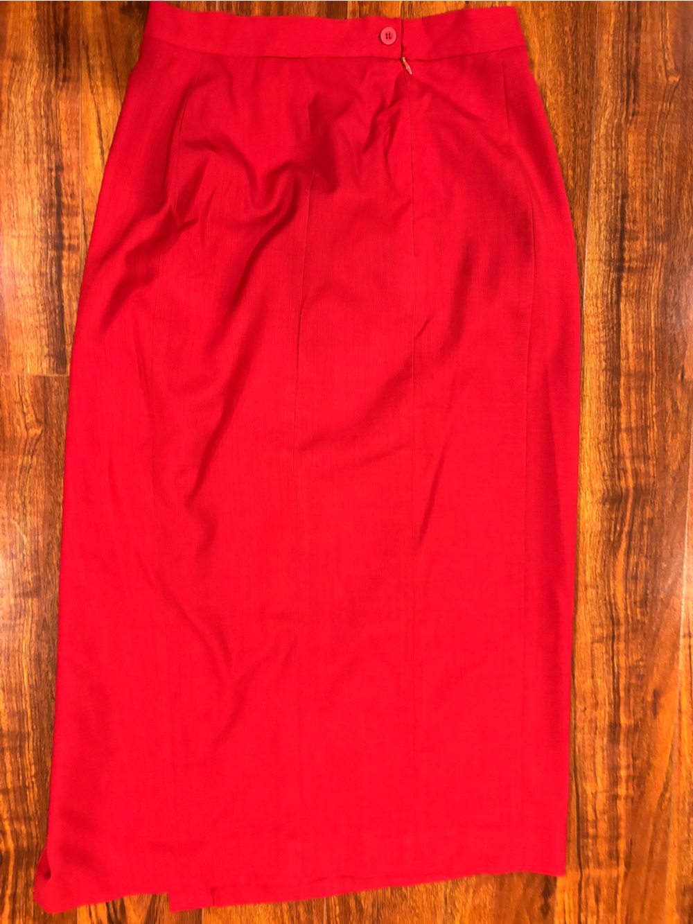 Classic Red Maxi Skirt - Women's Pencil Maxi